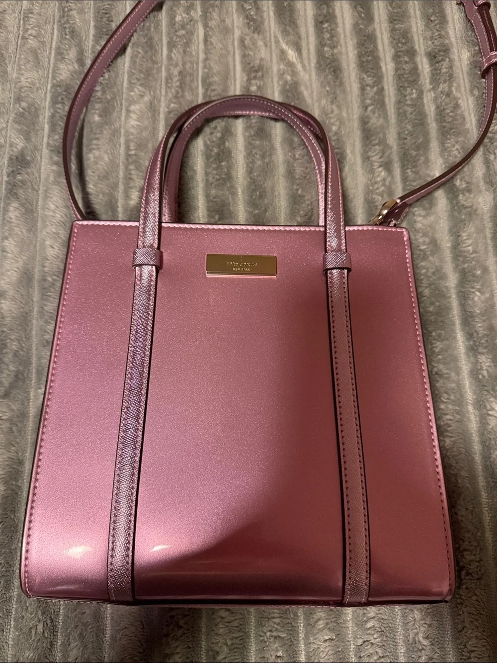 kate spade Metallic lavender Mini Tote Bag